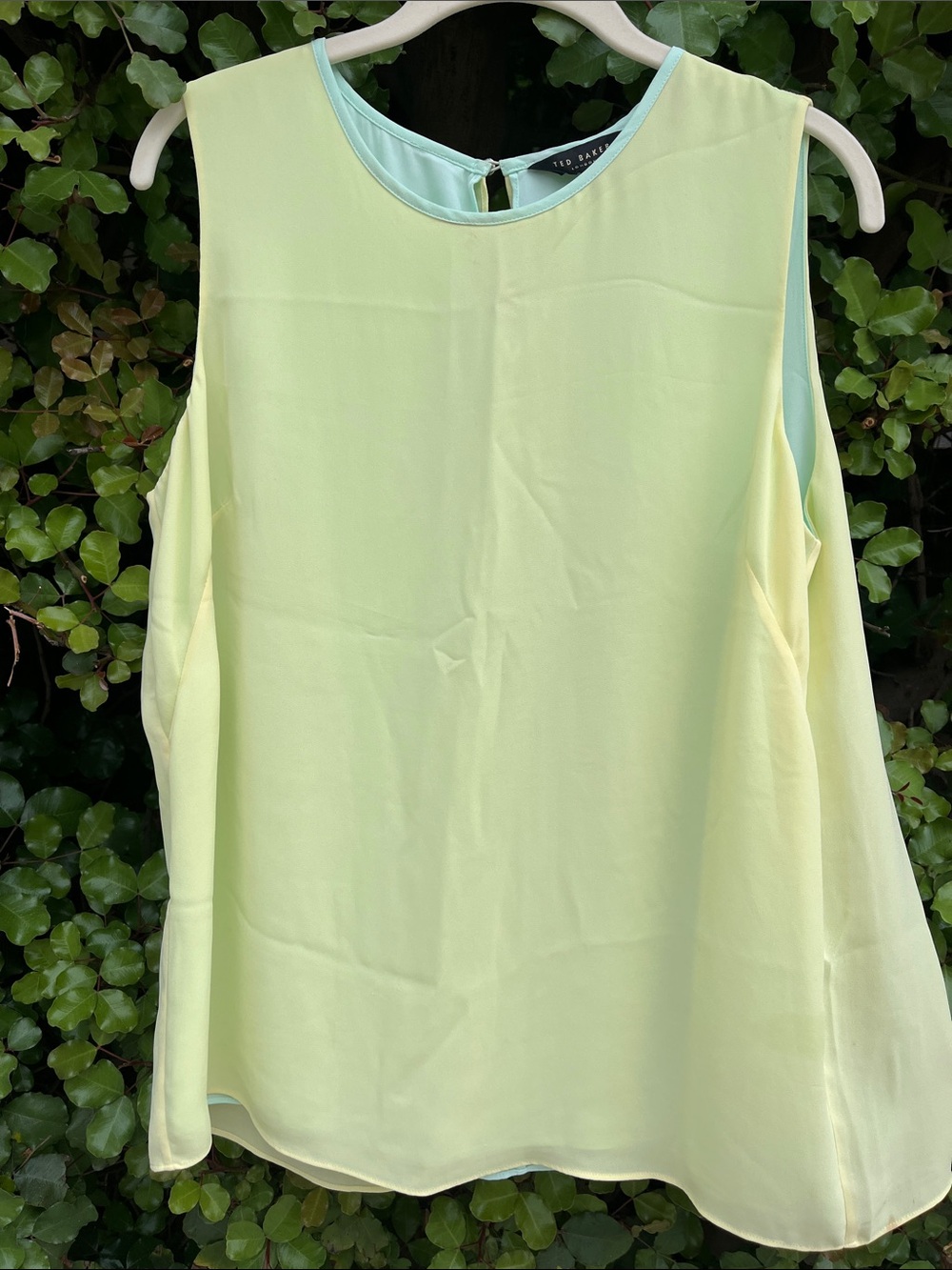 Ted Baker Light Yellow Sleeveless Camisole Top